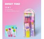 Set of 13 Pcs Ice Cream Erasers Pencil Stationary Set for Kids With Icecream Shaped And Rainbow Design for Boys and Girld, Kids, Birthday Return Stationary Gifts for Kids PY