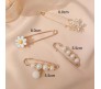 Combo Set of 17 Pcs Pearl Brooch Fancy Safety Pins Women Saree Pin for Pleats Designer Decorative for Dresses, Hijab for Women and Girls