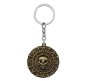 Aztec Coin Pirates Jack Captain Sparrow of Caribbean Human Skull Bronze Keychain with Ring Key Chain Accessory Cosplay for Men and Women, Pirate Keychain