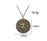 Aztec Coin Pirates Jack Captain Sparrow of Caribbean Human Skull Bronze Keychain with Ring Key Chain Accessory Cosplay for Men and Women, Pirate Keychain