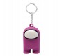 Among Us Action Figure Plastic Rubber Keychain Key Chain for Car Bikes Key Ring Purple