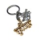 Radha Shri Krishna Lord Name Gold Silver Metal Keychain Key Chain for Car Bikes Key Ring