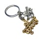 Radha Shri Krishna Lord Name Gold Silver Metal Keychain Key Chain for Car Bikes Key Ring