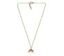 Sparkling Gold-Plated Rainbow Pendant Necklace Chain Quirky and Cute Charm Pendant for Kids Girls and Women
