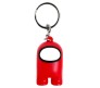 Among Us Action Figure Plastic Rubber Keychain Key Chain for Car Bikes Key Ring Red