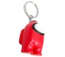Among Us Action Figure Plastic Rubber Keychain Key Chain for Car Bikes Key Ring Red