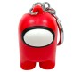 Among Us Action Figure Plastic Rubber Keychain Key Chain for Car Bikes Key Ring Red