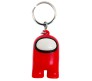 Among Us Action Figure Plastic Rubber Keychain Key Chain for Car Bikes Key Ring Red
