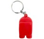 Among Us Action Figure Plastic Rubber Keychain Key Chain for Car Bikes Key Ring Red