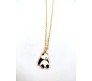 Relaxing Panda Charm Pendant Locket Necklace with Chain | Charms Gold Plated Jewellery For Girls and Women