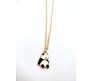 Relaxing Panda Charm Pendant Locket Necklace with Chain | Charms Gold Plated Jewellery For Girls and Women