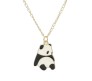 Relaxing Panda Charm Pendant Locket Necklace with Chain | Charms Gold Plated Jewellery For Girls and Women