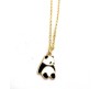 Relaxing Panda Charm Pendant Locket Necklace with Chain | Charms Gold Plated Jewellery For Girls and Women