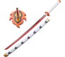 Demon Slayer Cosplay 104 cm Rengoku Wooden Sword Nichirin Life Size Replica Katana Perfect for Anime Gift Merchandise Collectibles