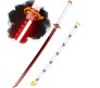 Demon Slayer Cosplay 104 cm Light Up Glow Rengoku Wooden Sword Nichirin Life Size Replica Katana Perfect for Anime Gift Merchandise Collectibles