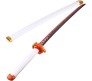 Demon Slayer Cosplay 104 cm Rengoku Wooden Sword Life Size Nichirin Replica Katana Perfect for Anime Gift Merchandise Collectibles