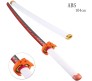 Demon Slayer Cosplay 104 cm Rengoku Wooden Sword Life Size Nichirin Replica Katana Perfect for Anime Gift Merchandise Collectibles