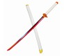 Demon Slayer Cosplay 104 cm Rengoku Wooden Sword Life Size Nichirin Replica Katana Perfect for Anime Gift Merchandise Collectibles