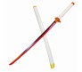 Demon Slayer Cosplay 104 cm Rengoku Wooden Sword Life Size Nichirin Replica Katana Perfect for Anime Gift Merchandise Collectibles