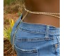 1pcs Rhinestone Waist Chain for Women Stylish Saree Adjustable Silver Belly Chain 2 Layered Body Hip Chains for Waist Sexy Bikini Kamarbandh Jewelry 26-42in