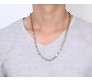 Stainless Steel Long 55cm Rice Gold Silver plated Necklace Chain 3mm Hip Hop Chains for Men Stylish Boys Women Girls