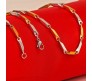 Stainless Steel Long 55cm Rice Gold Silver plated Necklace Chain 3mm Hip Hop Chains for Men Stylish Boys Women Girls