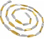Stainless Steel Long 55cm Rice Gold Silver plated Necklace Chain 3mm Hip Hop Chains for Men Stylish Boys Women Girls