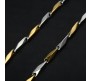 Stainless Steel Long 55cm Rice Gold Silver plated Necklace Chain 3mm Hip Hop Chains for Men Stylish Boys Women Girls