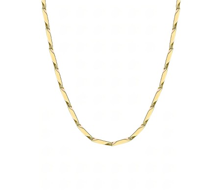 Stainless Steel Long 55cm Rice Gold plated Necklace Chain 3mm Hip Hop Chains for Men Stylish Boys Women Girls