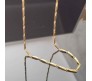 Stainless Steel Long 55cm Rice Gold plated Necklace Chain 3mm Hip Hop Chains for Men Stylish Boys Women Girls