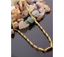 Stainless Steel Long 55cm Rice Gold plated Necklace Chain 3mm Hip Hop Chains for Men Stylish Boys Women Girls