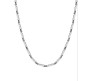 Stainless Steel Long 55cm Rice Silver plated Necklace Chain 3mm Hip Hop Chains for Men Stylish Boys Women Girls