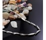 Stainless Steel Long 55cm Rice Silver plated Necklace Chain 3mm Hip Hop Chains for Men Stylish Boys Women Girls