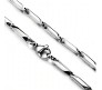 Stainless Steel Long 55cm Rice Silver plated Necklace Chain 3mm Hip Hop Chains for Men Stylish Boys Women Girls