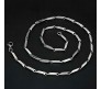 Stainless Steel Long 55cm Rice Silver plated Necklace Chain 3mm Hip Hop Chains for Men Stylish Boys Women Girls
