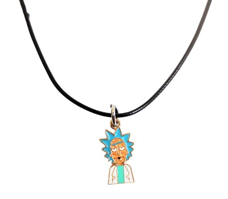 Rick And Morty Rick Half Inspired Pendant Necklace Fashion Jewellery Accessory for Men and Women