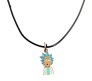 Rick And Morty Rick Half Inspired Pendant Necklace Fashion Jewellery Accessory for Men and Women