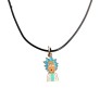 Rick And Morty Rick Half Inspired Pendant Necklace Fashion Jewellery Accessory for Men and Women