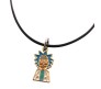 Rick And Morty Rick Half Inspired Pendant Necklace Fashion Jewellery Accessory for Men and Women