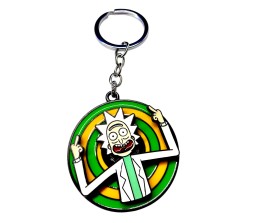 Rick And Morty Up Rotating Metal Revolving Keychain Key Chain for Car Bikes Key Ring