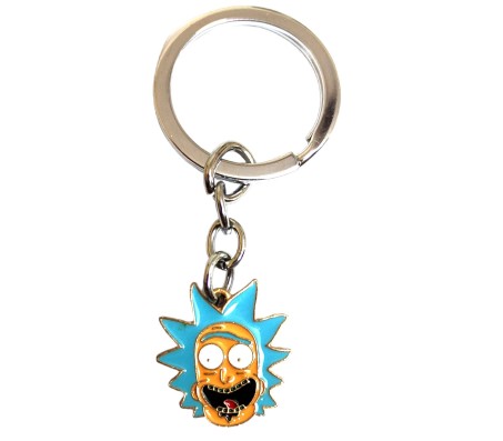 Rick And Morty Rick Face Metal Keychain Key Chain Car Bikes Key Ring