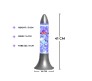 16 inch Aqua Bubble Lava Lamp Artificial Aquarium with Fish Rocket Lamp Shape Multi Color Changing Light for Home Decoration Bedroom Living Room