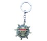 Anime Luffy One Piece Ship Wheel Skull Rotating Revolving Metal Keychain Key Chain Bronze for Car Bikes Key Ring