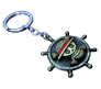 Anime Luffy One Piece Ship Wheel Skull Rotating Revolving Metal Keychain Key Chain Bronze for Car Bikes Key Ring