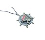 Anime Luffy One Piece Ship Wheel Skull Rotating Revolving Inspired Pendant Necklace Fashion Jewellery Accessory for Men and Women Bronze