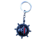 Anime Luffy One Piece Ship Wheel Skull Rotating Revolving Metal Keychain Key Chain Grey for Car Bikes Key Ring