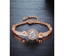 Elegant Adjustable Cubic Zircon Bracelets High Quality Fashion Bracelet Rose Gold Bangle Halo and Round Design For Women Wedding Jewelry Birthday Gift