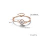 Elegant Adjustable Cubic Zircon Bracelets High Quality Fashion Bracelet Rose Gold Bangle Halo and Round Design For Women Wedding Jewelry Birthday Gift