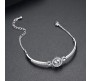 Elegant Adjustable Cubic Zircon Bracelets High Quality Fashion Bracelet Silver Bangle Halo and Round Design For Women Wedding Jewelry Birthday Gift