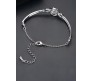 Elegant Adjustable Cubic Zircon Bracelets High Quality Fashion Bracelet Silver Bangle Halo and Round Design For Women Wedding Jewelry Birthday Gift